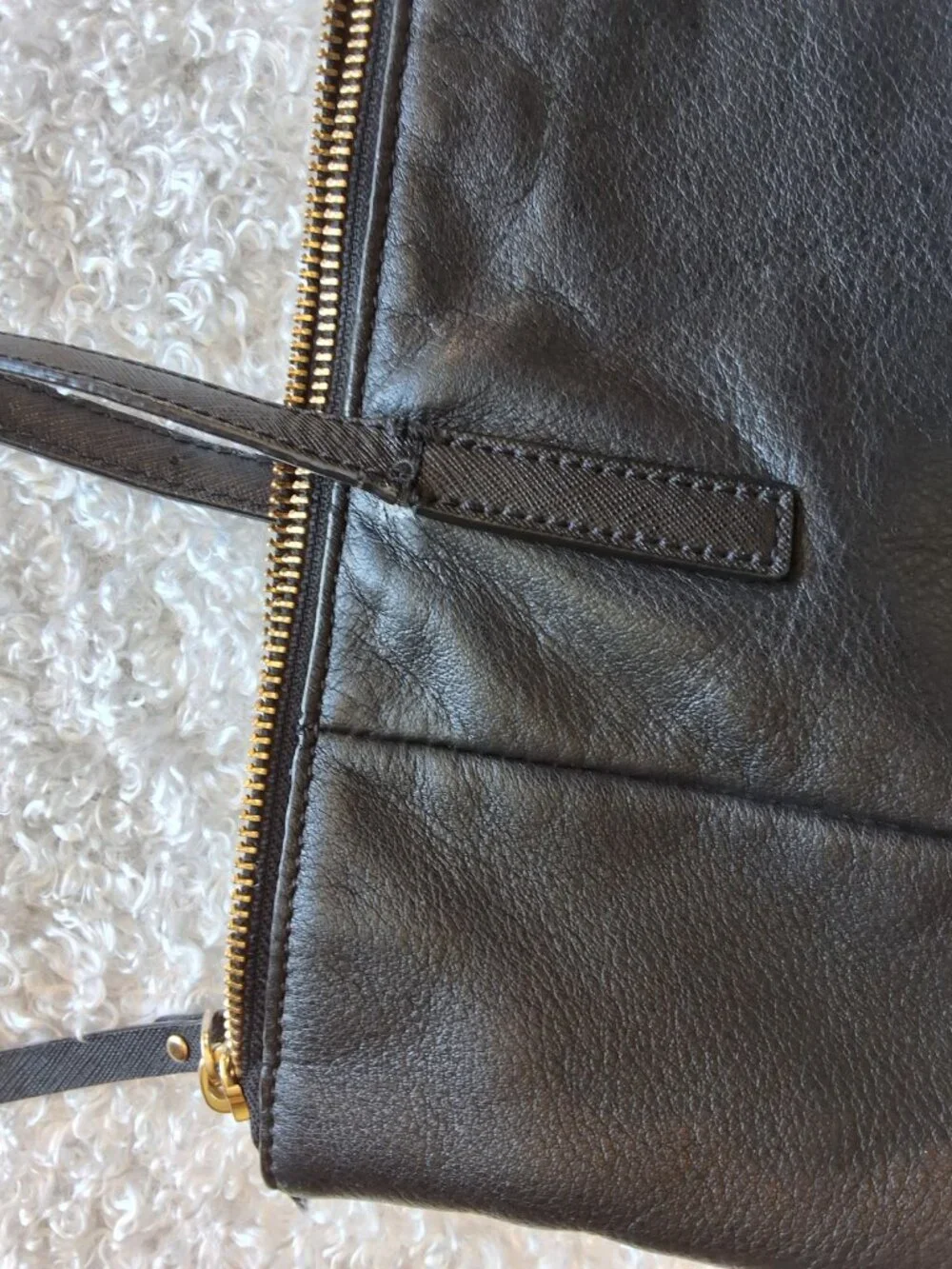 Kate Spade Black Leather Tote Bag